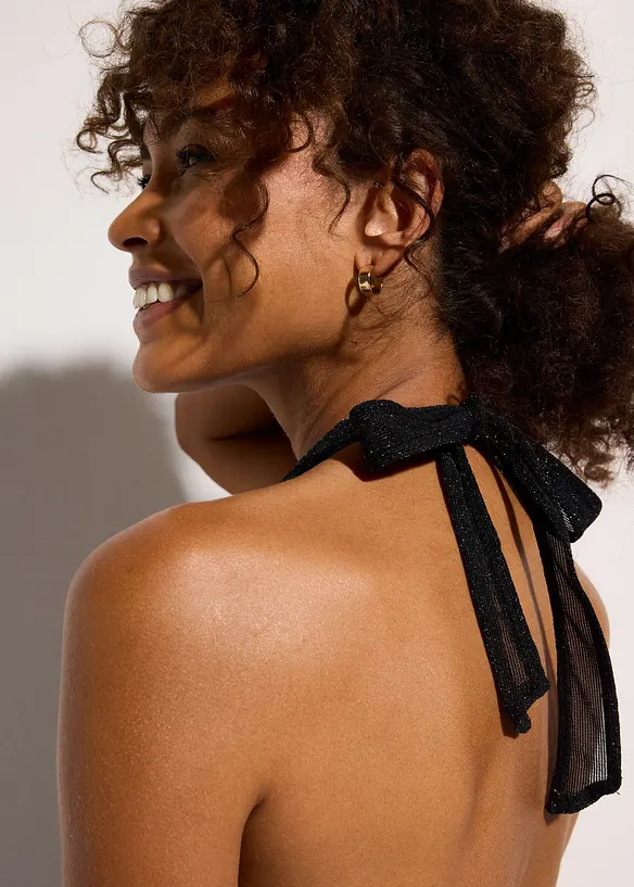 Strandjumpsuit med glittrande trådar, bonprix