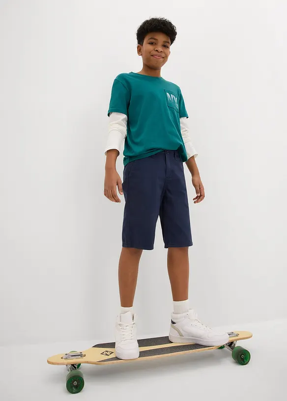 Bermudas i chinosmodell f&ouml;r barn, Regular Fit, bonprix