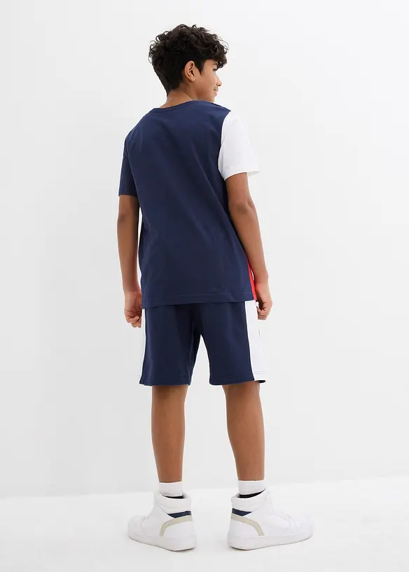 T-shirt och trikåbermudas för barn (2 delar) i ren ekologisk bomull, bonprix
