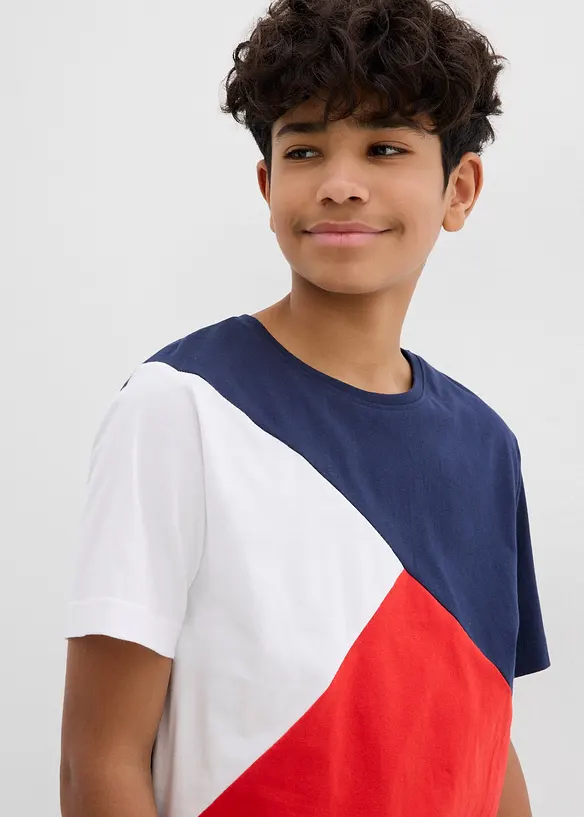 T-shirt och trikåbermudas för barn (2 delar) i ren ekologisk bomull, bonprix