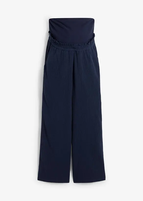 Mammabyxa i ren bomullsmuslin, Loose Fit, bonprix