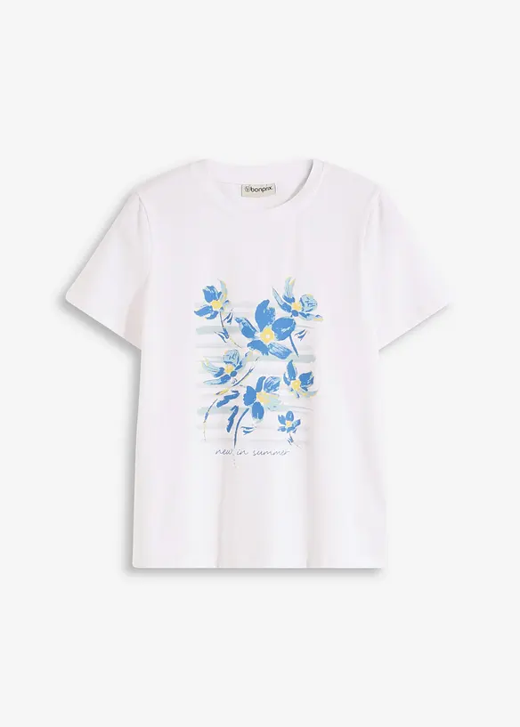 T-shirt i elastisk bomullsmix, bonprix
