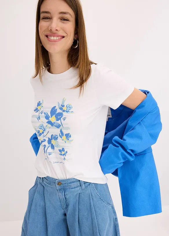 T-shirt i elastisk bomullsmix, bonprix