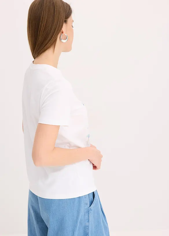 T-shirt i elastisk bomullsmix, bonprix