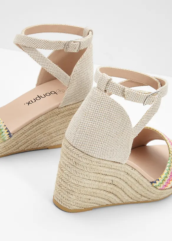 Sandalett med kilklack, bonprix