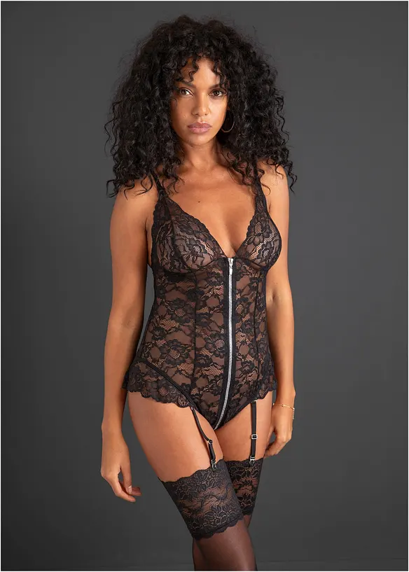Body med dragkedja, bonprix