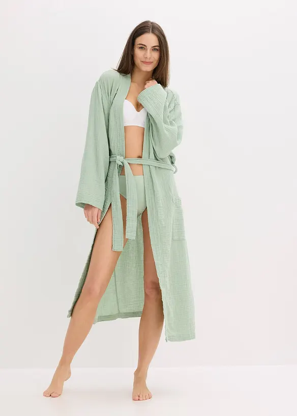 Badrock i oversizemodell av muslin, bonprix
