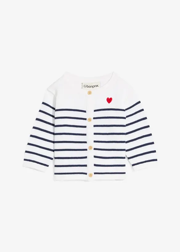 Finstickad cardigan för bebisar, bonprix