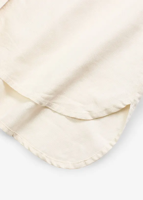 Skjortblus i tunn bomullsmix, bonprix