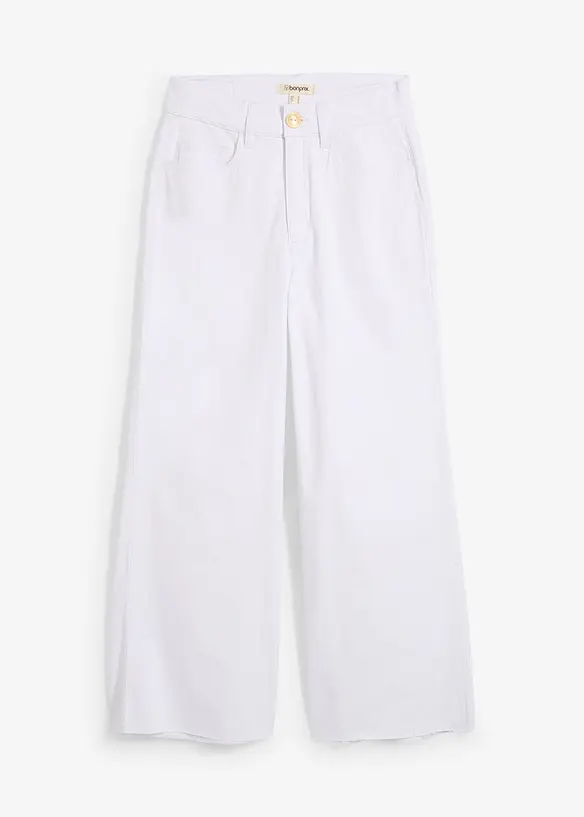 Wide Leg Jeans, High Waist, cropped, bonprix