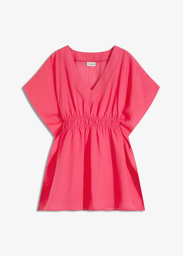 Transparent strandtunika med V-ringning, bonprix