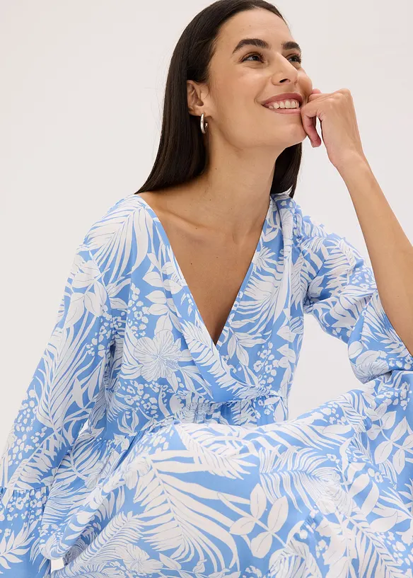 Mönstrad tunikaklänning av viskos med mjukt fall, bonprix