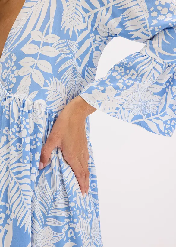 Mönstrad tunikaklänning av viskos med mjukt fall, bonprix