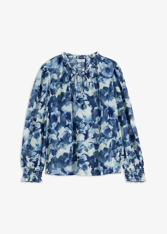 Mönstrad chiffongblus, bonprix