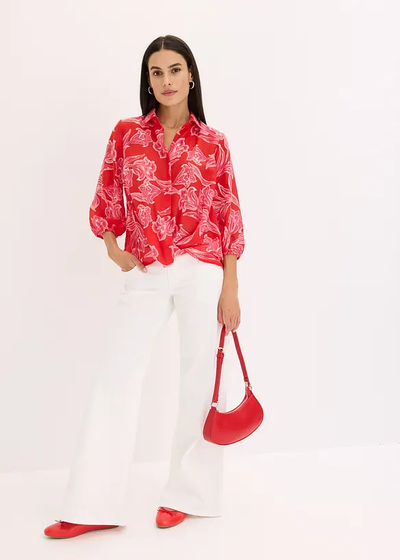 Mönstrad blus, bonprix