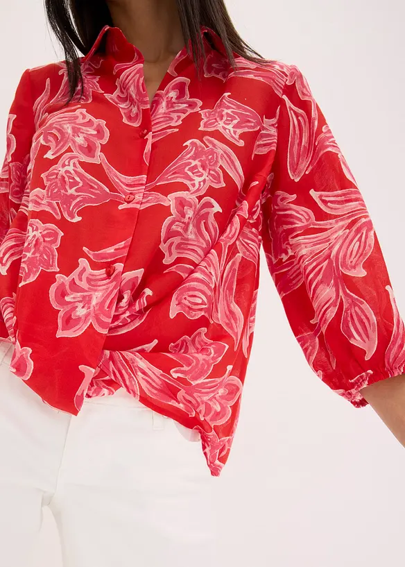 Mönstrad blus, bonprix