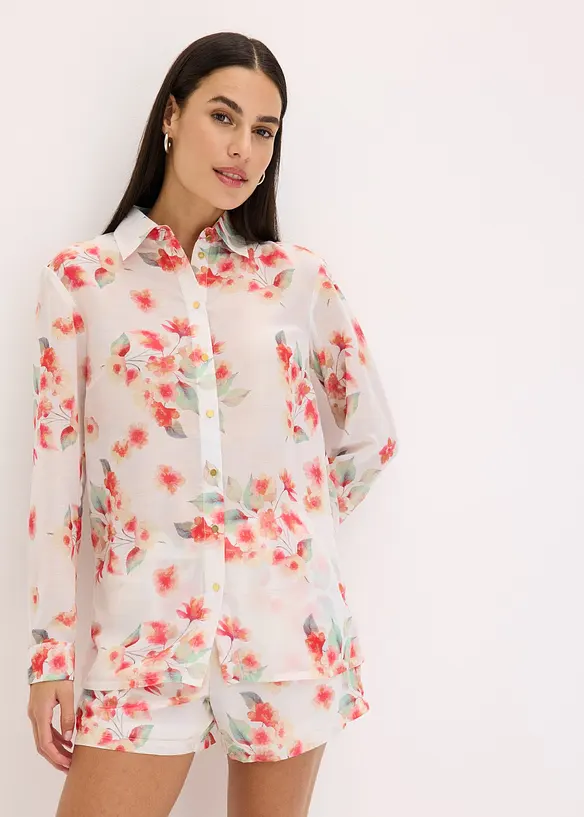 Mönstrad blus, bonprix