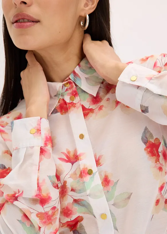 Mönstrad blus, bonprix