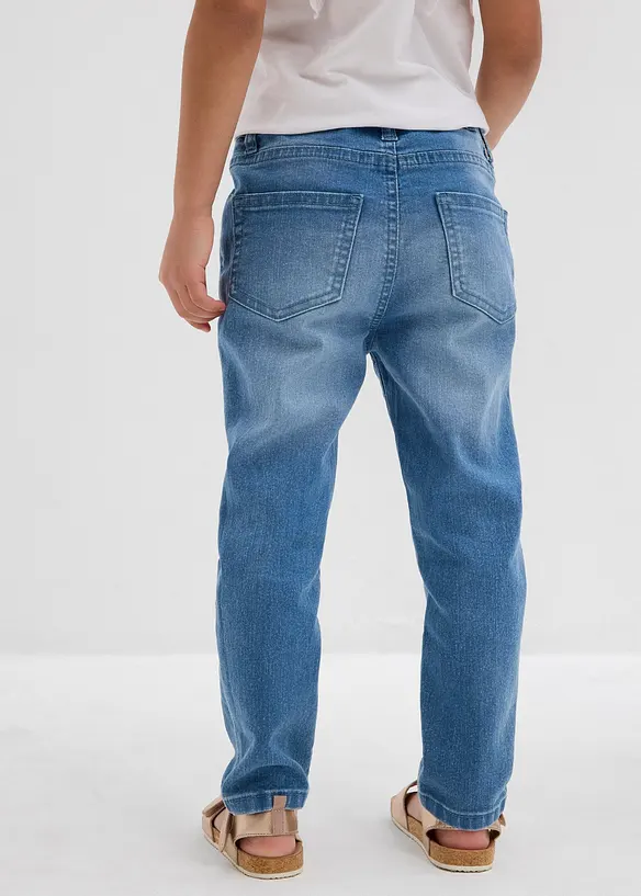 Stretch Jeans Mid Waist för barn, Tapered, bonprix