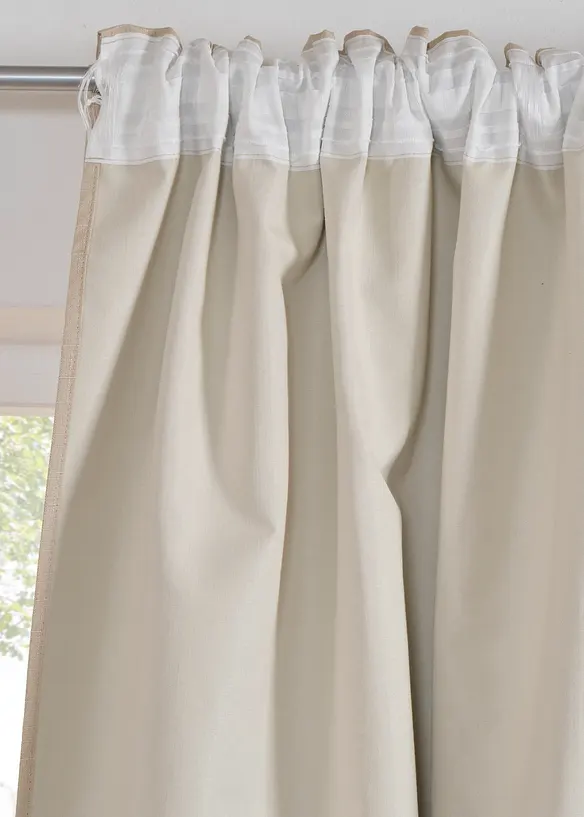 Mörkläggande gardinlängd med struktur (1-pack), bonprix