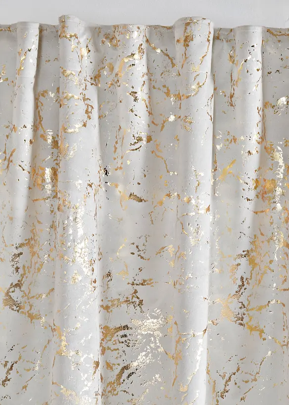 Mörkläggande gardinlängd med glansigt mönster (1-pack), bonprix