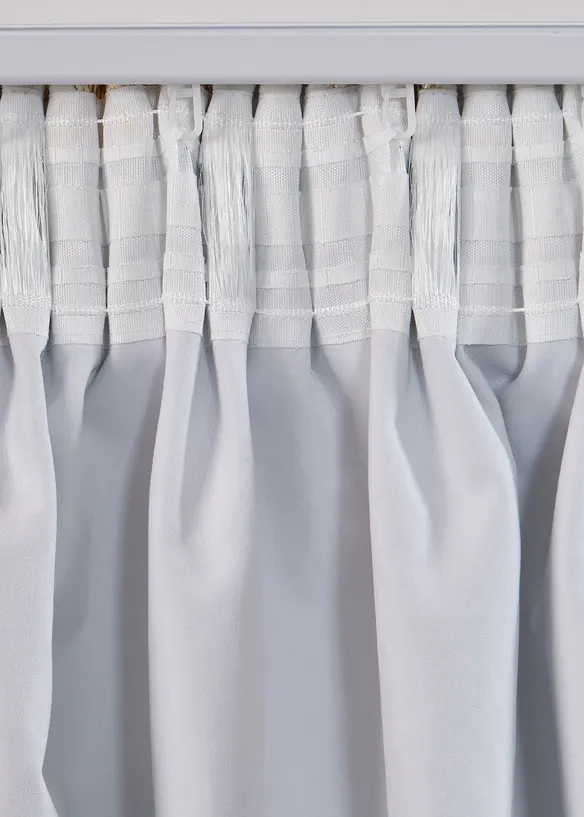 Mörkläggande gardinlängd med glansigt mönster (1-pack), bonprix