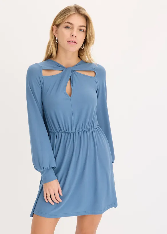 Jerseyklänning med cutouts, bonprix