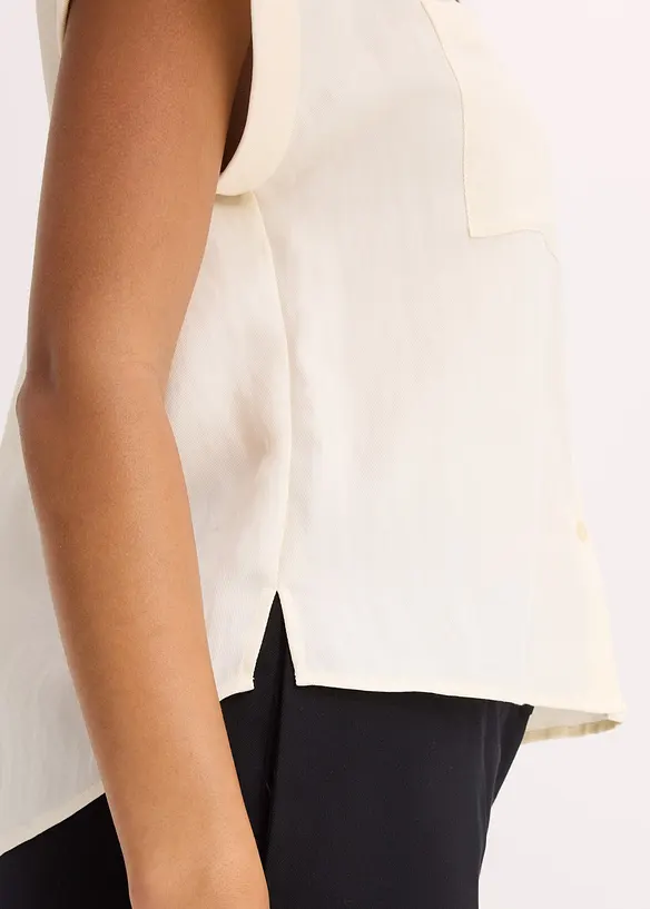 Skjortblus i följsam lyocellmix, bonprix