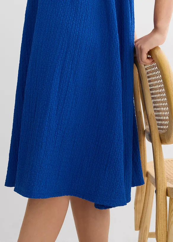 Kräppad jerseyklänning, bonprix