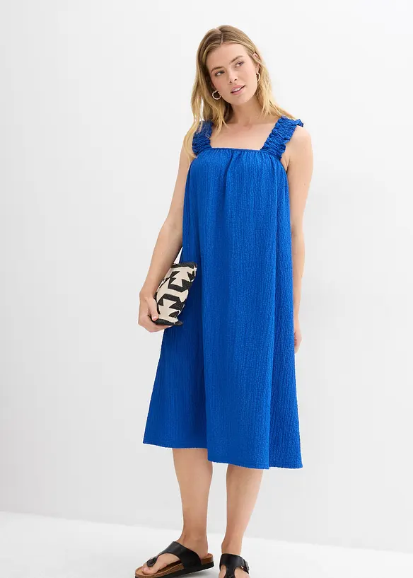 Kräppad jerseyklänning, bonprix