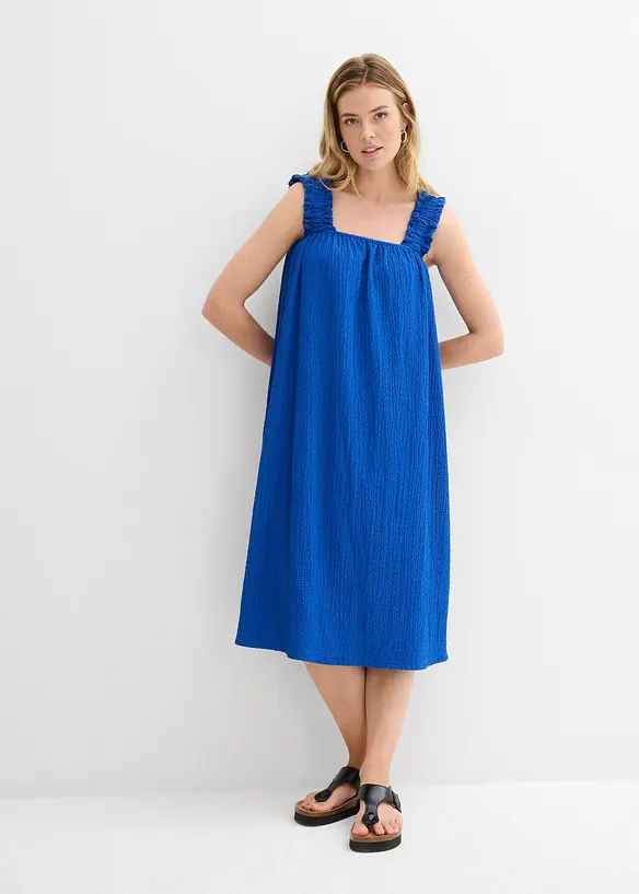 Kräppad jerseyklänning, bonprix