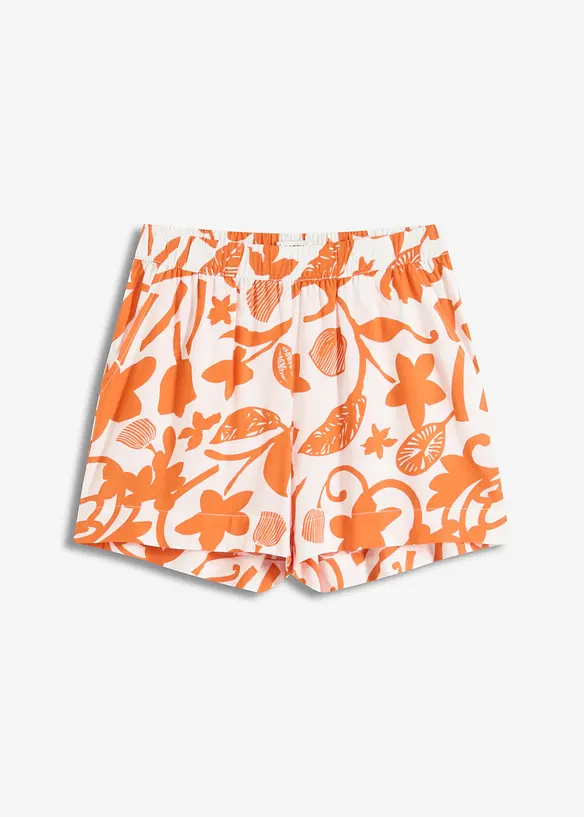 Mönstrade shorts i följsam viskos, bonprix