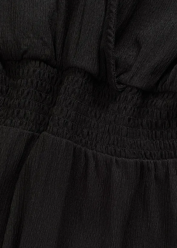 Jerseykl&auml;nning i luftig kr&auml;pp, bonprix