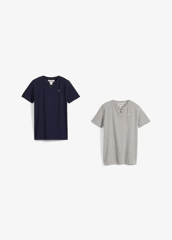 T-shirt med ekologisk bomull (2-pack), bonprix