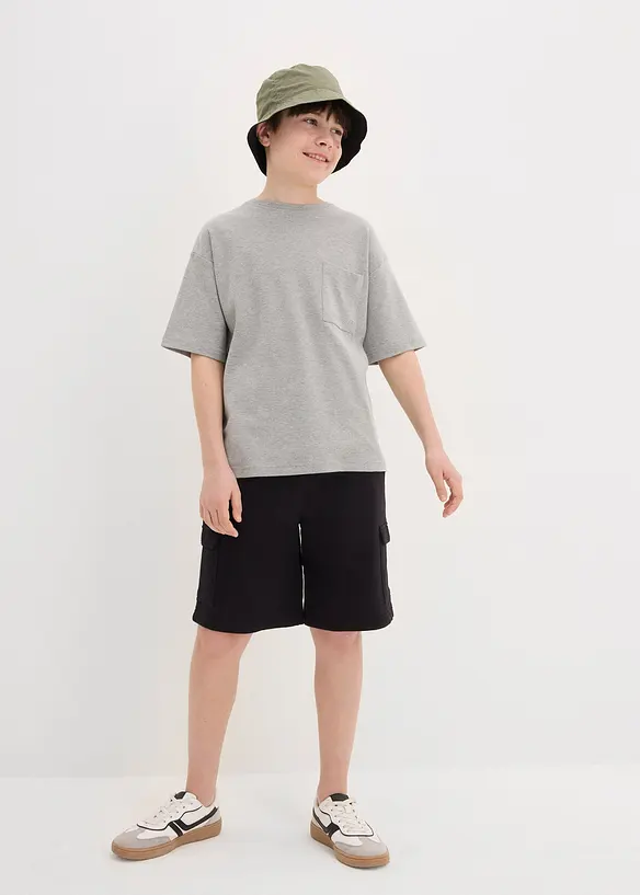T-shirt i oversizemodell av tjockt bomullsmaterial för barn, bonprix