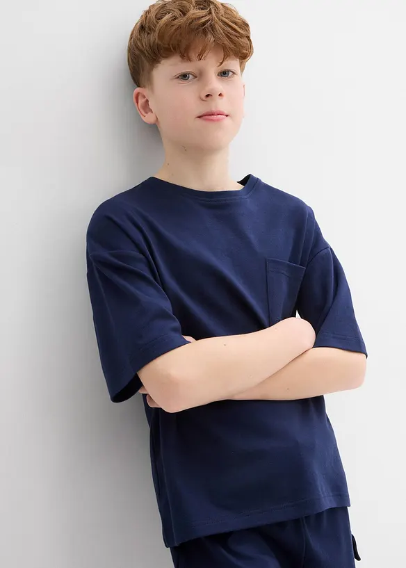 T-shirt i oversizemodell av tjockt bomullsmaterial för barn, bonprix