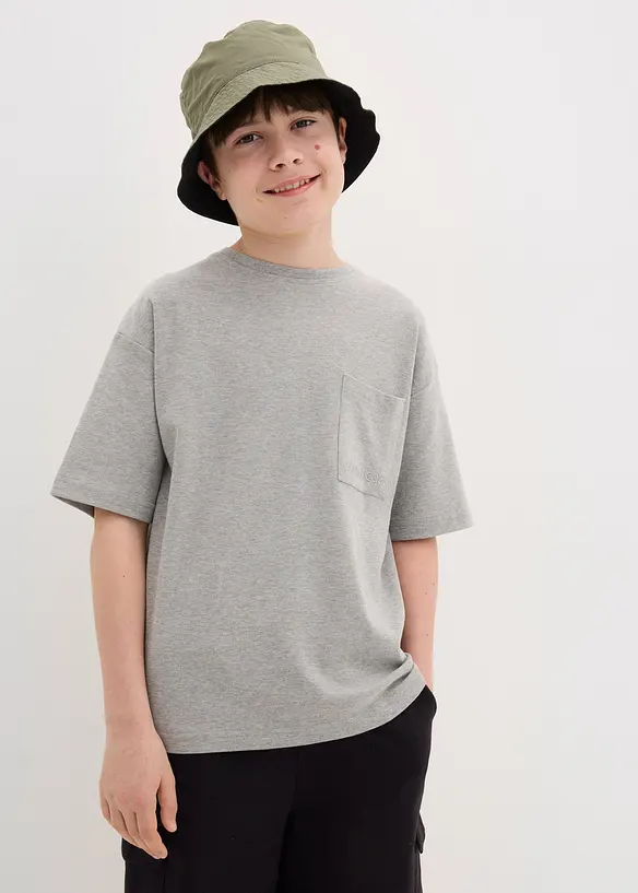 T-shirt i oversizemodell av tjockt bomullsmaterial för barn, bonprix