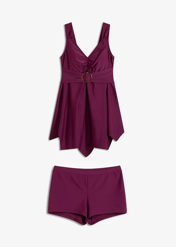 Lång tankini  med breda axelband (2 delar), bonprix