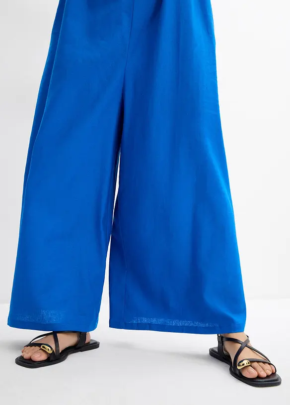 Jumpsuit i linne och viskos, bonprix