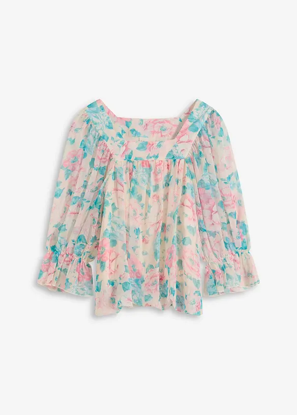 Blus med ballongformad nederkant, bonprix