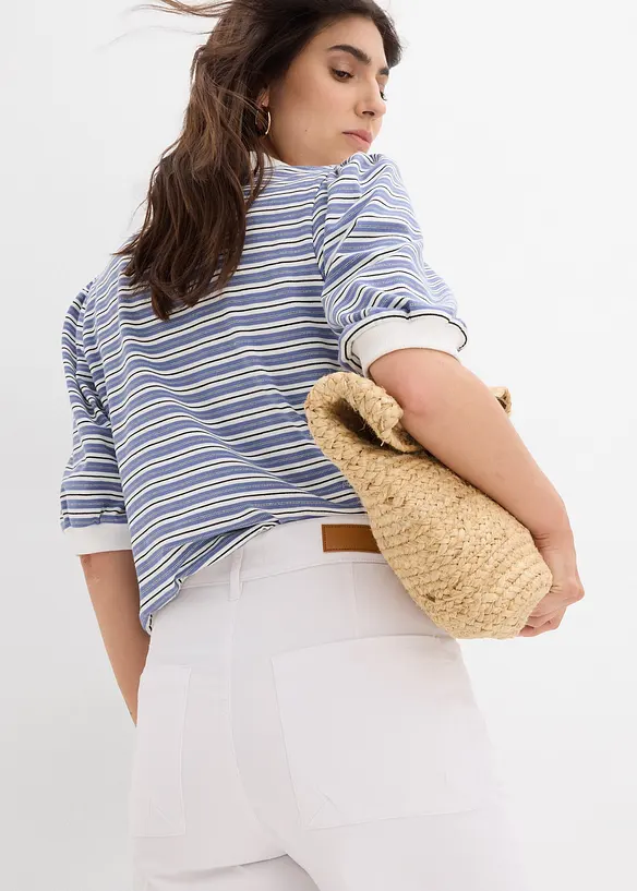 Wide Leg Jeans, High Waist, cropped, bonprix