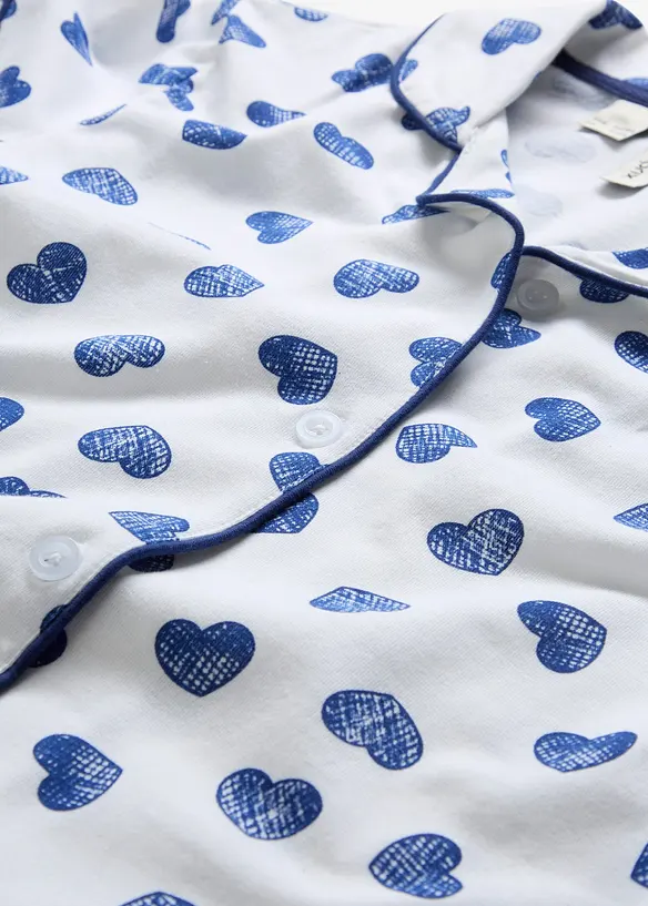 Pyjamas med shorts (set i 2 delar) med ekologisk bomull, bonprix