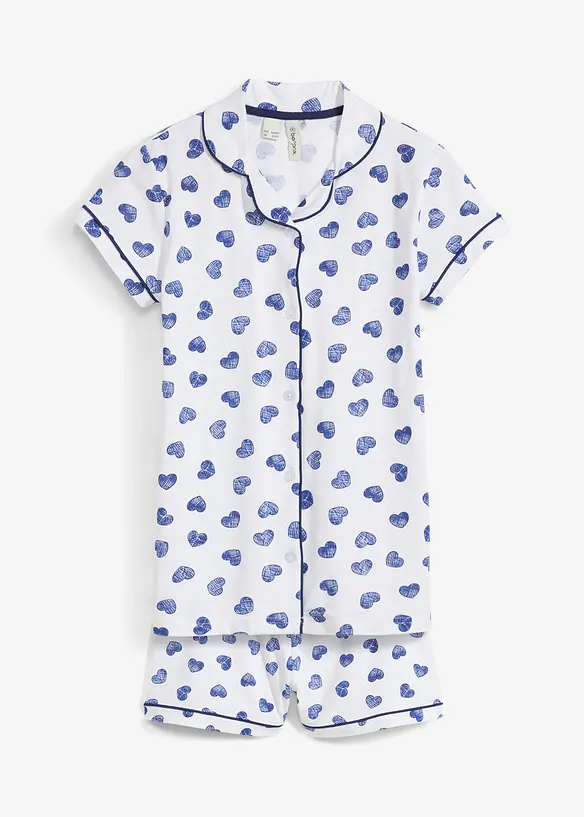Pyjamas med shorts (set i 2 delar) med ekologisk bomull, bonprix