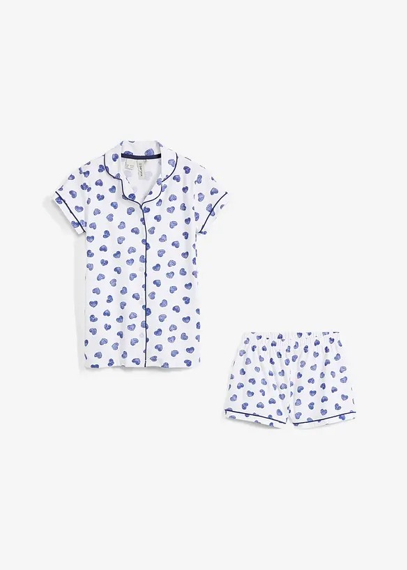 Pyjamas med shorts (set i 2 delar) med ekologisk bomull, bonprix