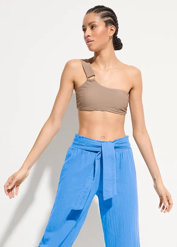 3/4-strandbyxa i muslin, bonprix