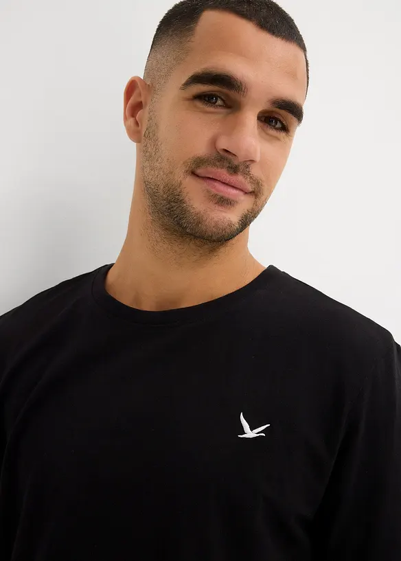 T-shirt och trikåbermudas av ren bomull (2 delar), bonprix