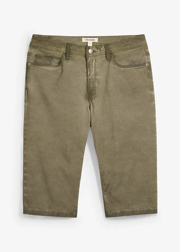 Långa shorts med tvättade effekter, Regular Fit, bonprix