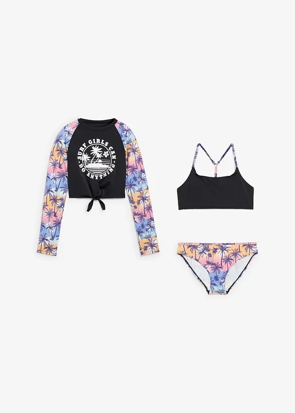 Bikini och badtopp (set i 3 delar), bonprix
