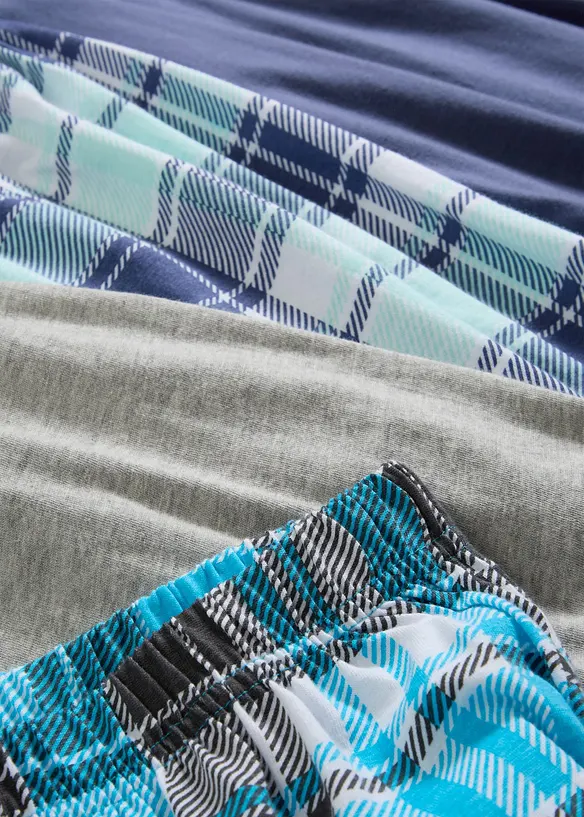 Pyjamas med shorts, mjuk ekologisk bomull (set i 4 delar), bonprix
