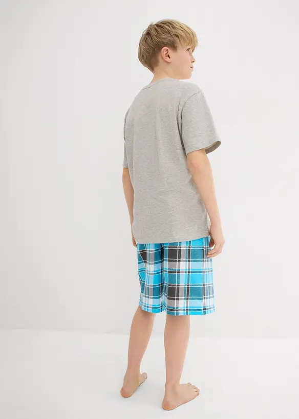 Pyjamas med shorts, mjuk ekologisk bomull (set i 4 delar), bonprix